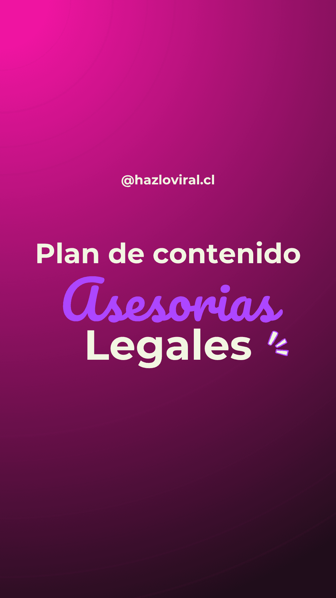 Plan de contenido para "Asesorías legales